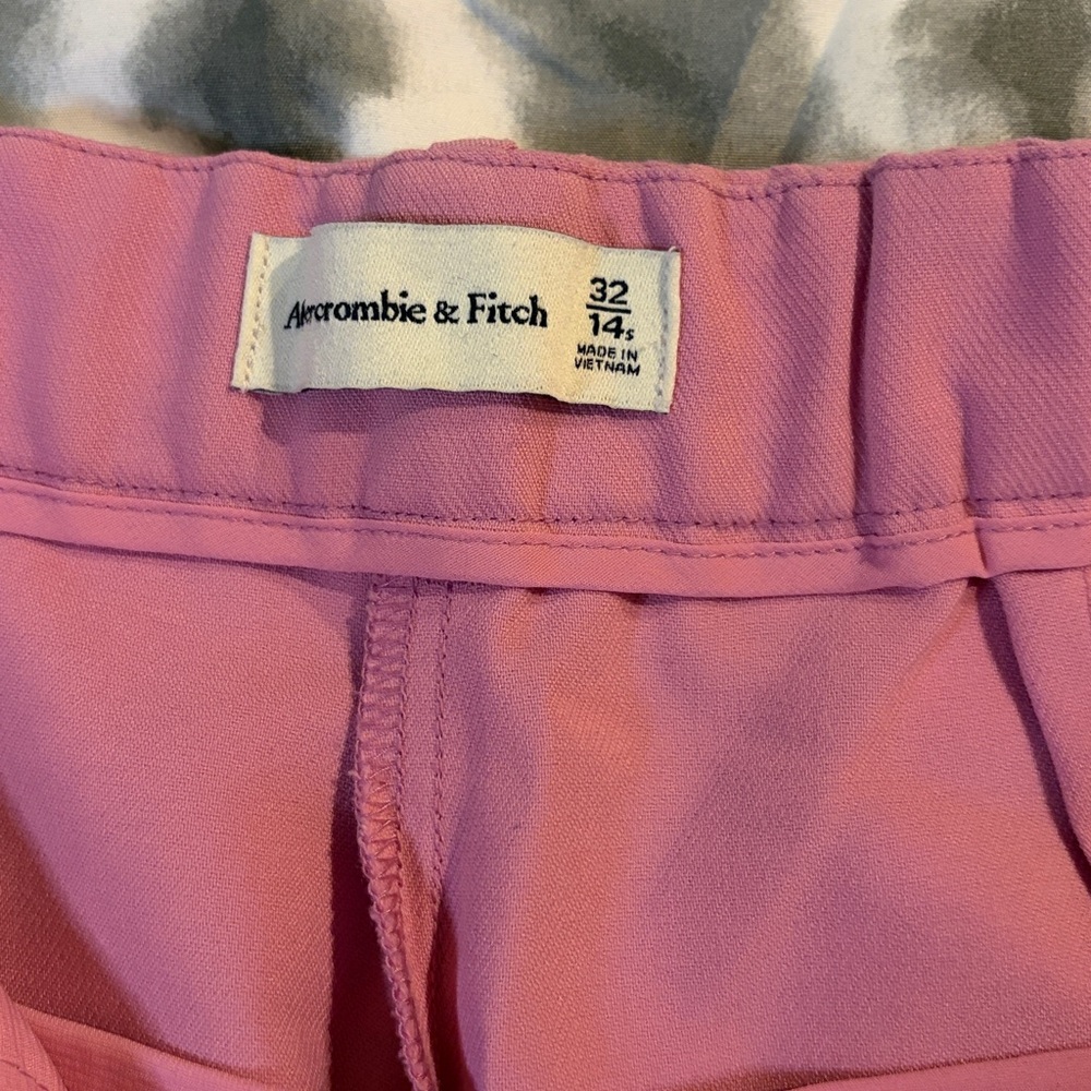 Abercrombie & Fitch Sloane Pink Wide Leg Pants - Picture 2 of 3